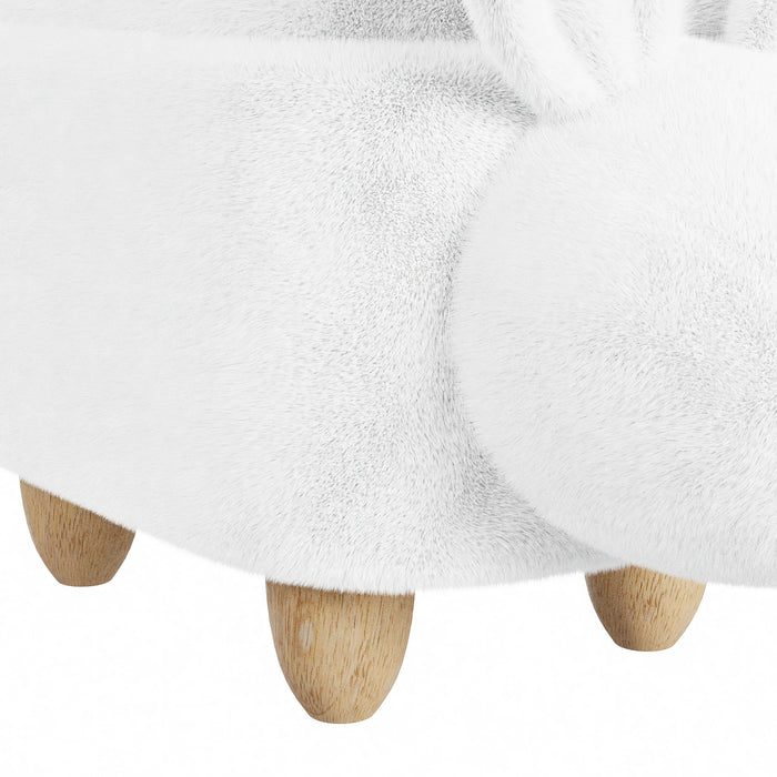 Rabbit Storage Stool in White