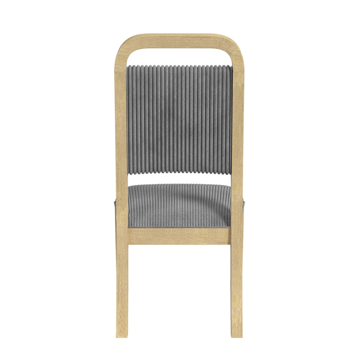 Ridgemont Dining Side Chair with Grey Fabric in Natural (2 Per Carton)