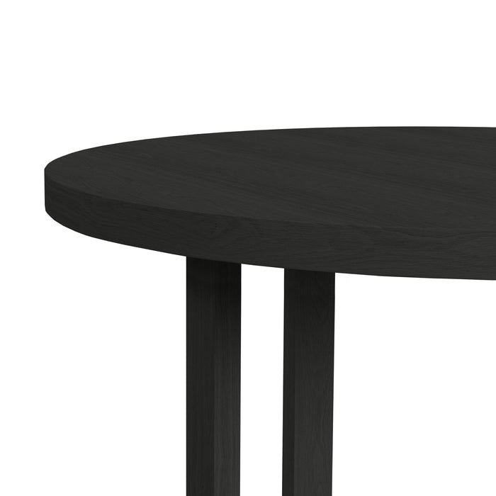 Ridgemont Round Dining Table in Black with Grain