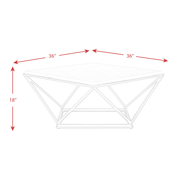 Riko Coffee Table W/ Metal Leg - Pierce Furniture Gallery