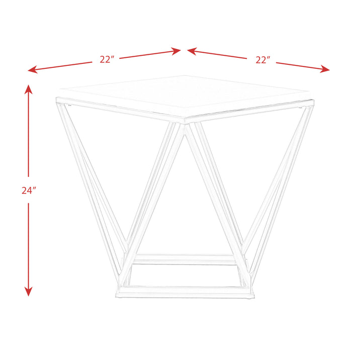 Riko End Table W/ Metal Leg - Pierce Furniture Gallery