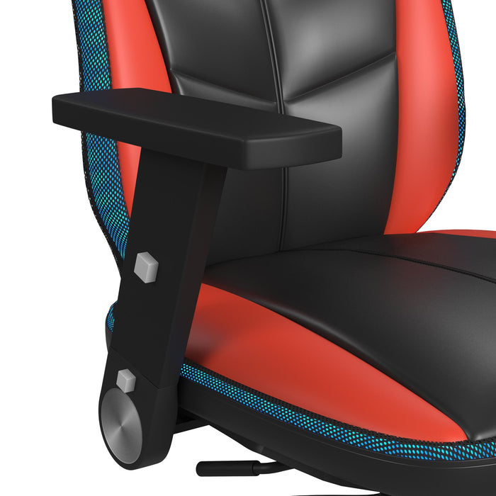 Rollins Gaming Chair with LED and Speaker in Black and Red - 3A Packing