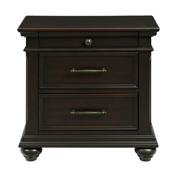 Slater Nightstand w/USB Black - Pierce Furniture Gallery