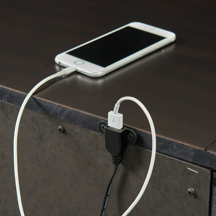 Slater Nightstand w/USB Black - Pierce Furniture Gallery