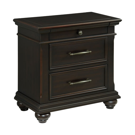 Slater Nightstand w/USB Black - Pierce Furniture Gallery