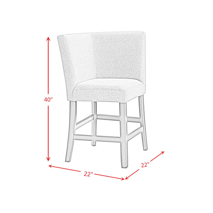 Seneca Counter Height Dining Set in Brown-Table and Four Chairs