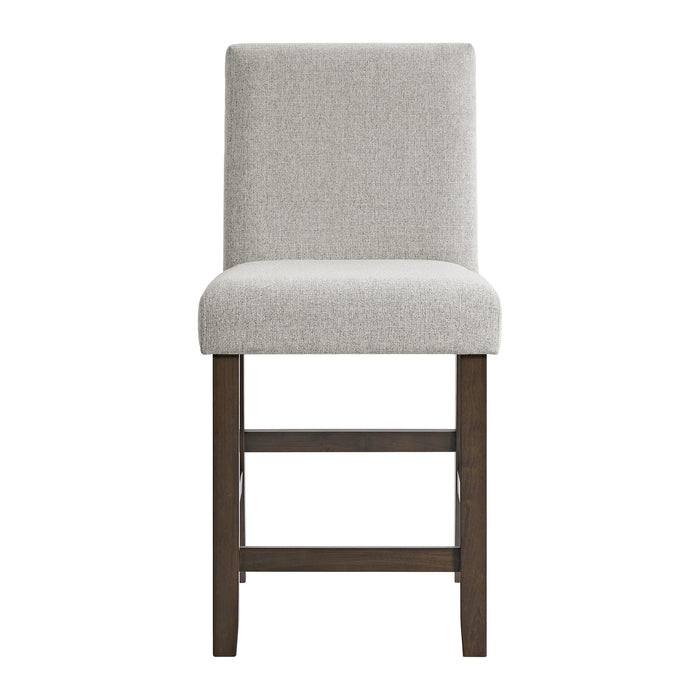 Seneca Counter Side Chair with Grey Fabric in Brown (2 Per Carton)
