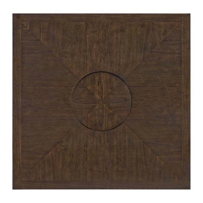 Seneca Square Counter Table with Lazy Susan in Brown