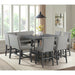 Seneca Square Counter Table with Lazy Susan in Grey - Pierce Furniture Gallery