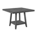 Seneca Square Counter Table with Lazy Susan in Grey - Pierce Furniture Gallery