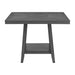 Seneca Square Counter Table with Lazy Susan in Grey - Pierce Furniture Gallery