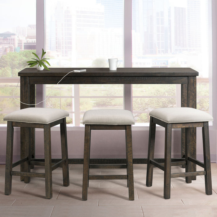Stone Occasional Bar Table Single Pack (Table + Three Stools)