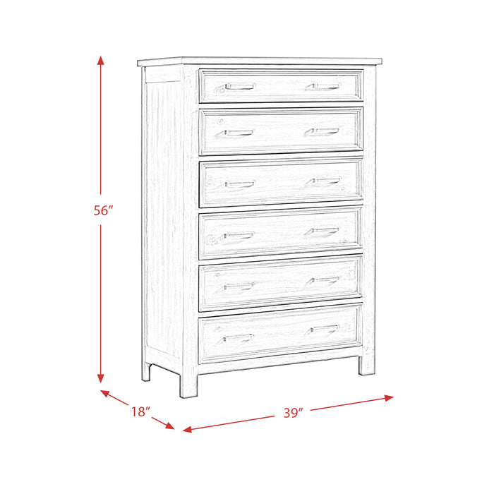 Sullivan 6-Drawer Chest in Drift Grey - Pierce Furniture Gallery