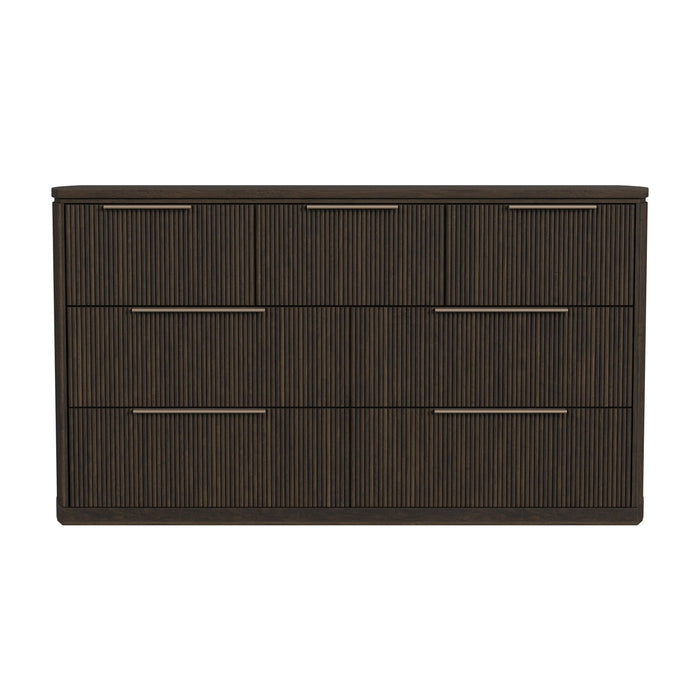Sylvie 7-Drawer Dresser in Dark Brown