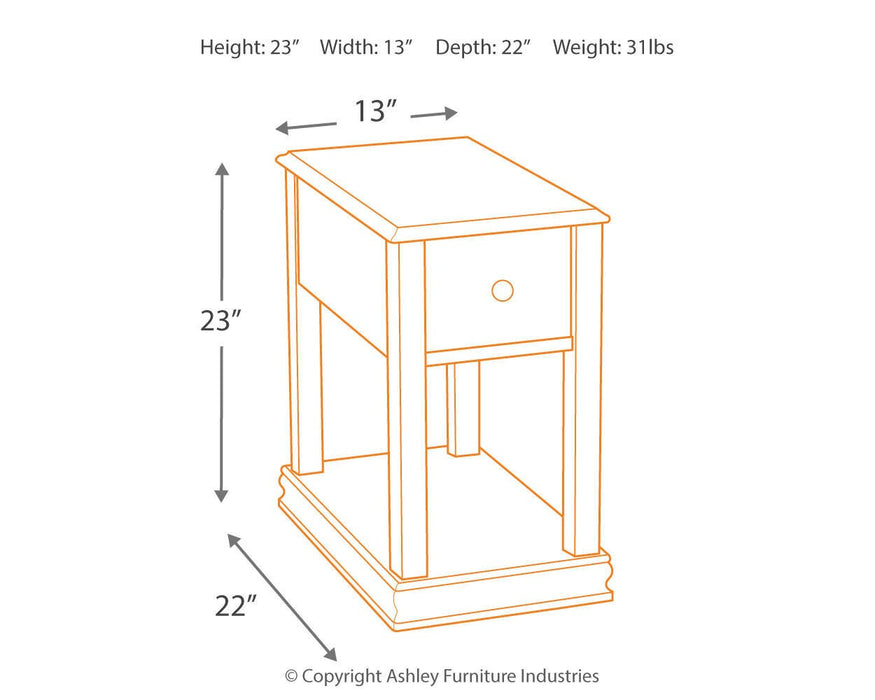 Breegin Chairside End Table - Pierce Furniture Gallery