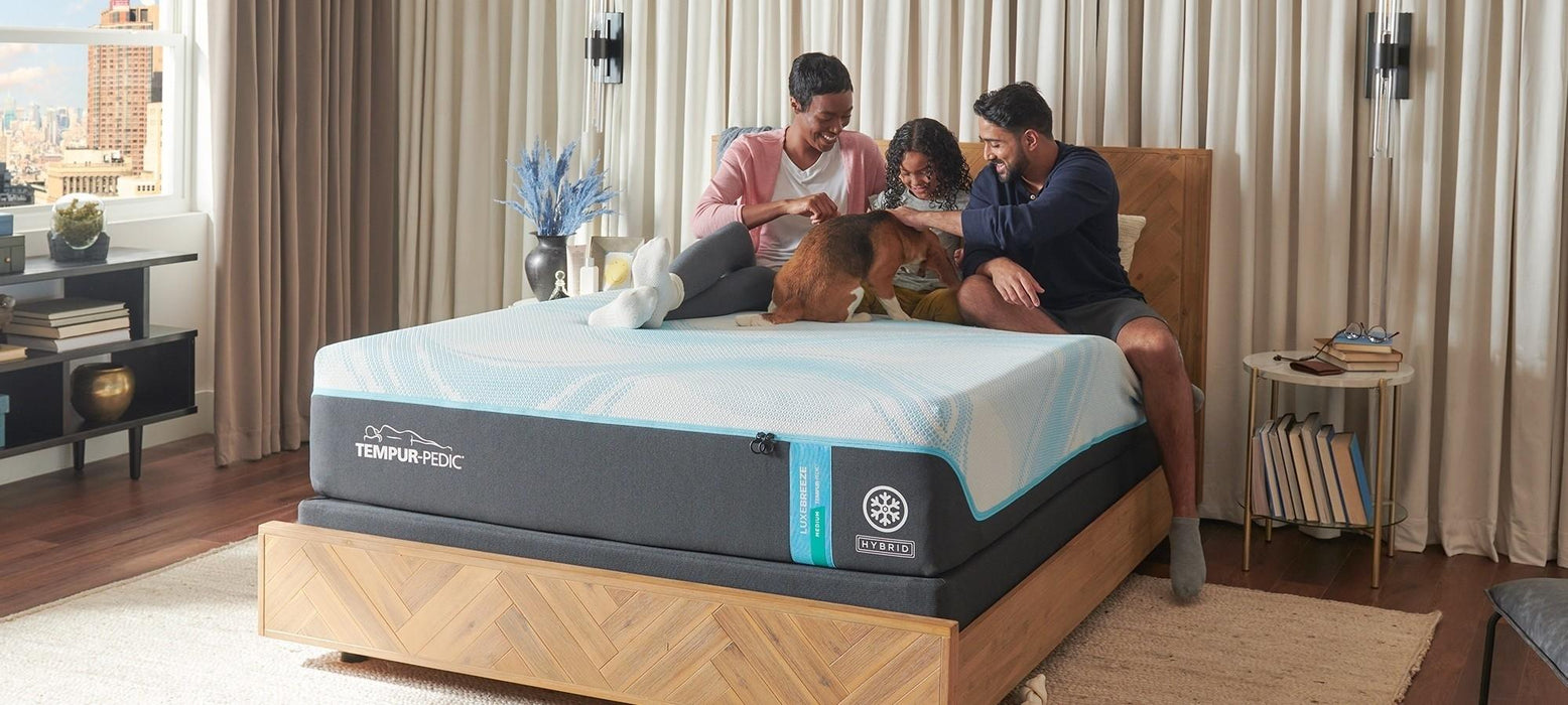 Tempur-Pedic LuxeBreeze Medium Hybrid Mattress - Pierce Furniture Gallery