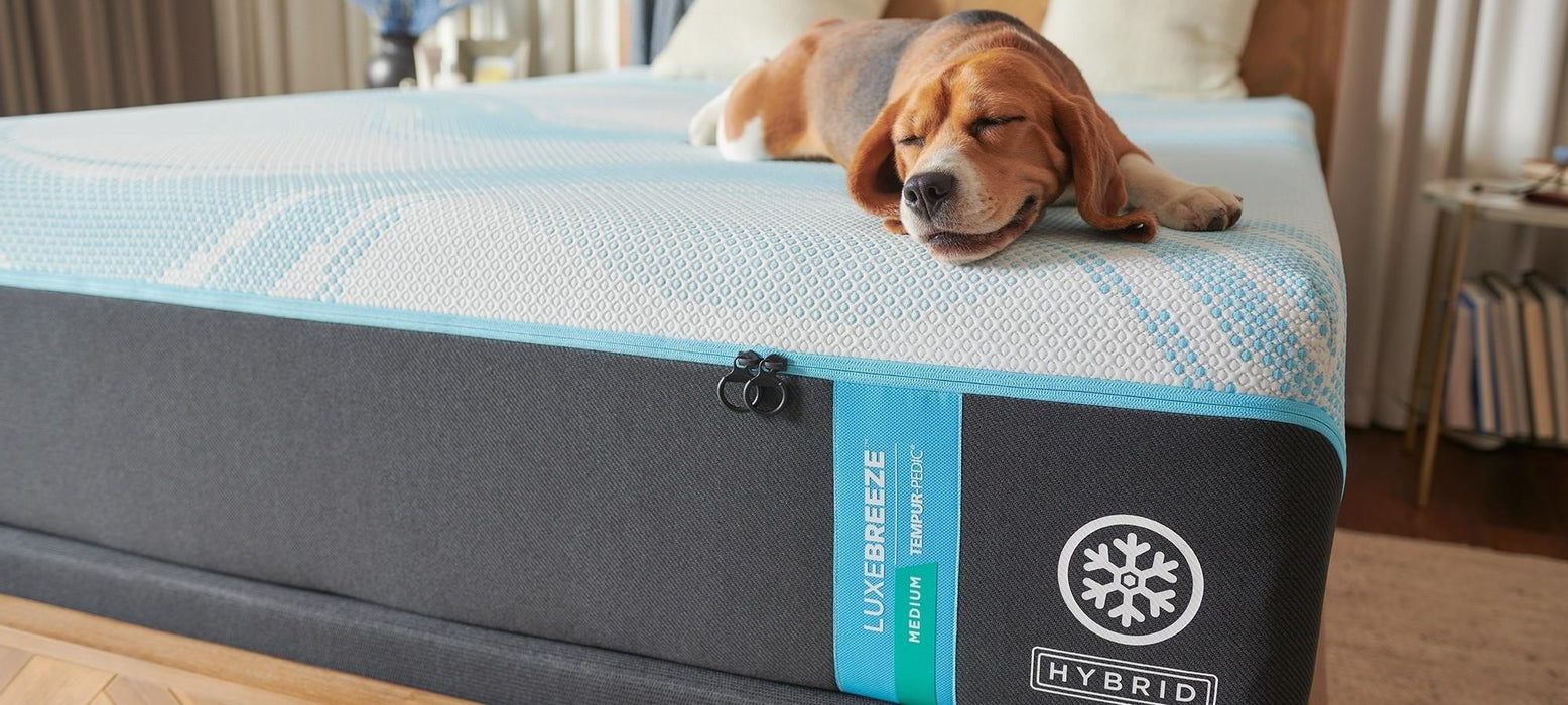 Tempur-Pedic LuxeBreeze Medium Hybrid Mattress - Pierce Furniture Gallery