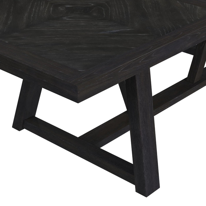 Transcend Dining Table with 22" Leaf in Charcoal
