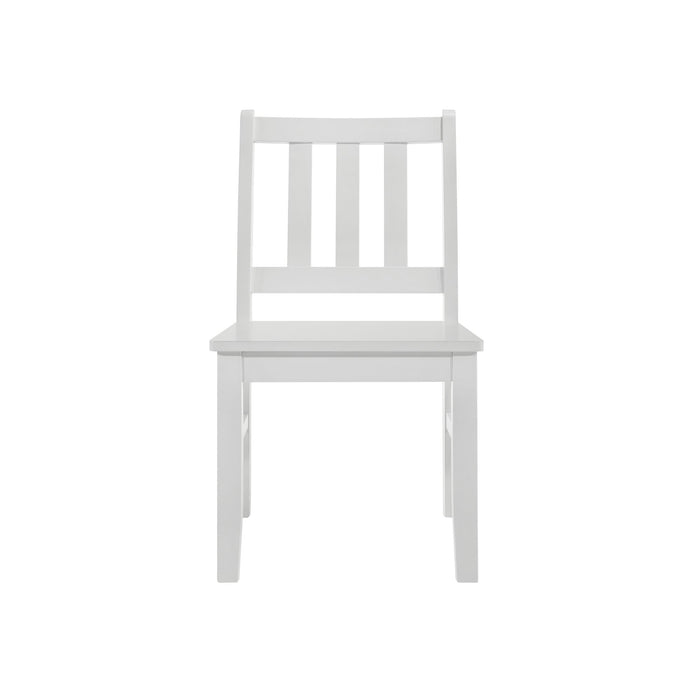 Travis Youth 5PC Dining Set with Table and 4 Chairs in White