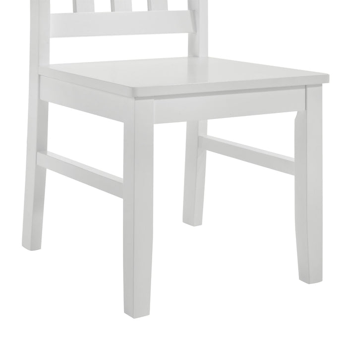 Travis Youth 5PC Dining Set with Table and 4 Chairs in White