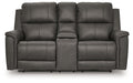 Bleckley Power Reclining Loveseat with Console - Pierce Furniture Gallery