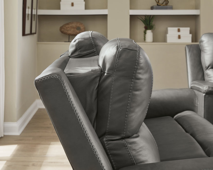 Bleckley Power Reclining Loveseat with Console - Pierce Furniture Gallery