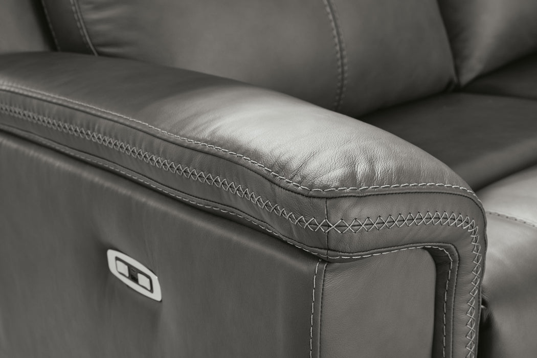 Bleckley Power Reclining Loveseat with Console - Pierce Furniture Gallery