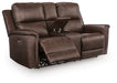 Bleckley Power Reclining Loveseat with Console - Pierce Furniture Gallery