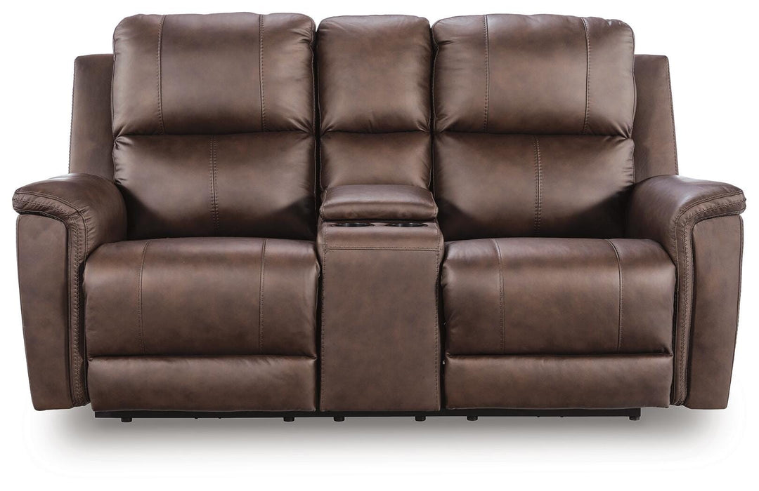 Bleckley Power Reclining Loveseat with Console - Pierce Furniture Gallery