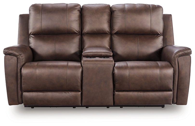 Bleckley Power Reclining Loveseat with Console - Pierce Furniture Gallery