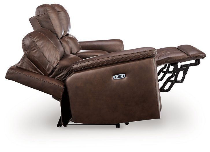 Bleckley Power Reclining Loveseat with Console - Pierce Furniture Gallery
