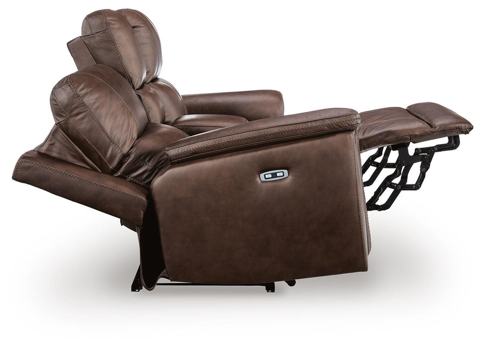 Bleckley Power Reclining Loveseat with Console - Pierce Furniture Gallery