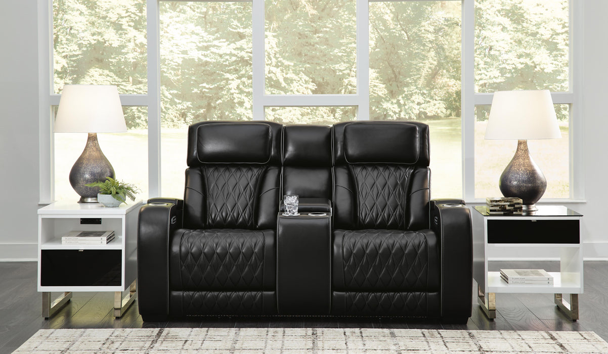 Boyington Power Reclining Loveseat with Console - Pierce Furniture Gallery
