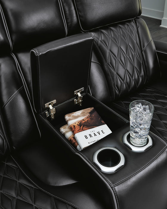Boyington Power Reclining Loveseat with Console - Pierce Furniture Gallery