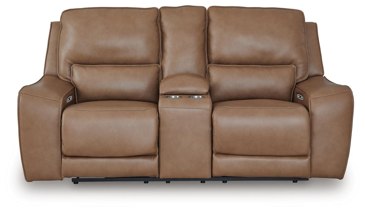 DeepWakes Power Reclining Loveseat with Console - Pierce Furniture Gallery