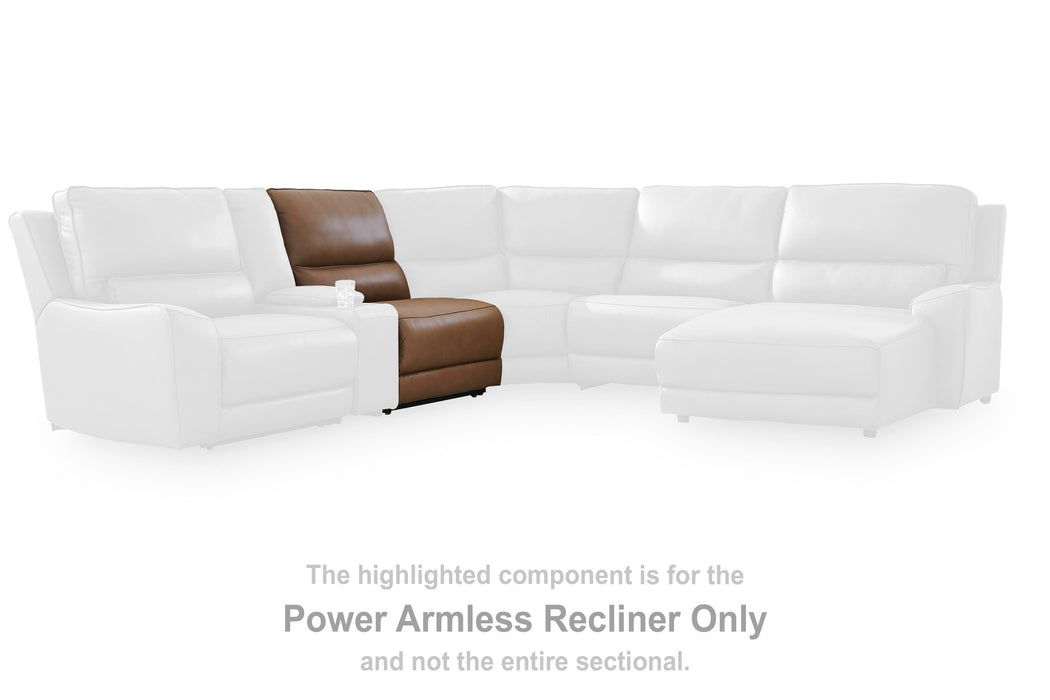 DeepWakes Reclining Sectional with Storage Console - Pierce Furniture Gallery