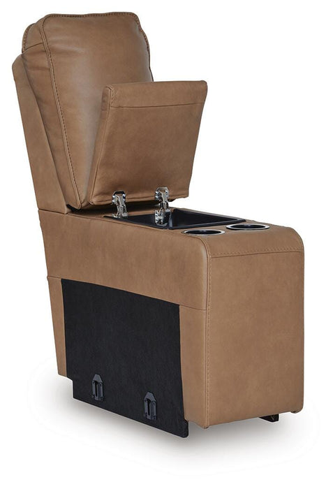 DeepWakes Reclining Sectional with Storage Console - Pierce Furniture Gallery