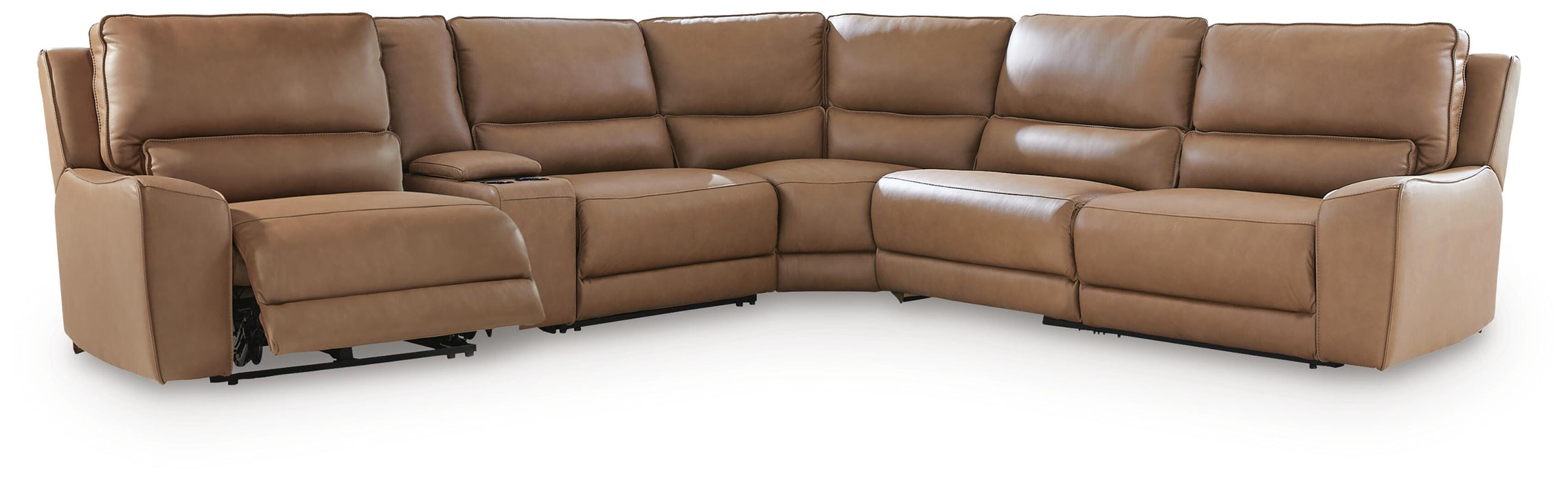 DeepWakes Reclining Sectional with Storage Console - Pierce Furniture Gallery