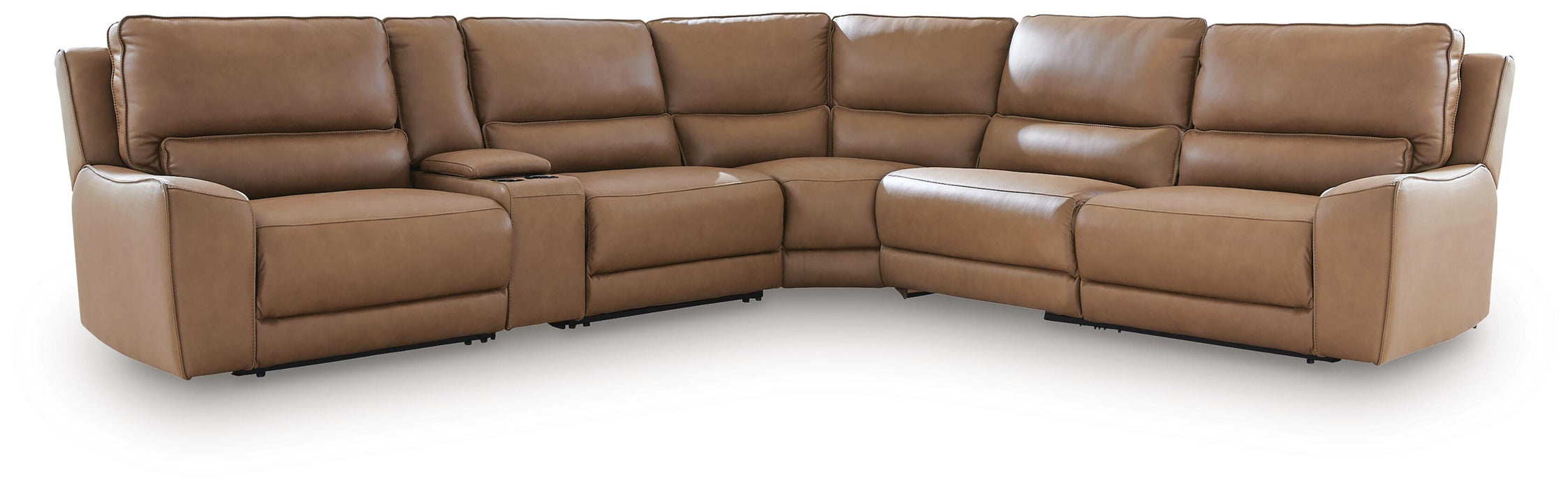 DeepWakes Reclining Sectional with Storage Console - Pierce Furniture Gallery