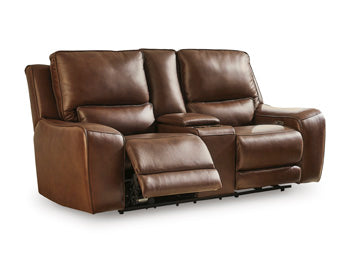 DeepWakes Power Reclining Loveseat with Console - Pierce Furniture Gallery