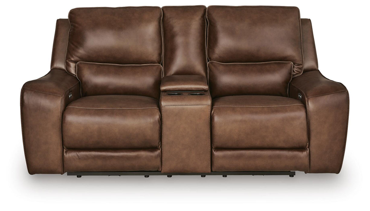 DeepWakes Power Reclining Loveseat with Console - Pierce Furniture Gallery