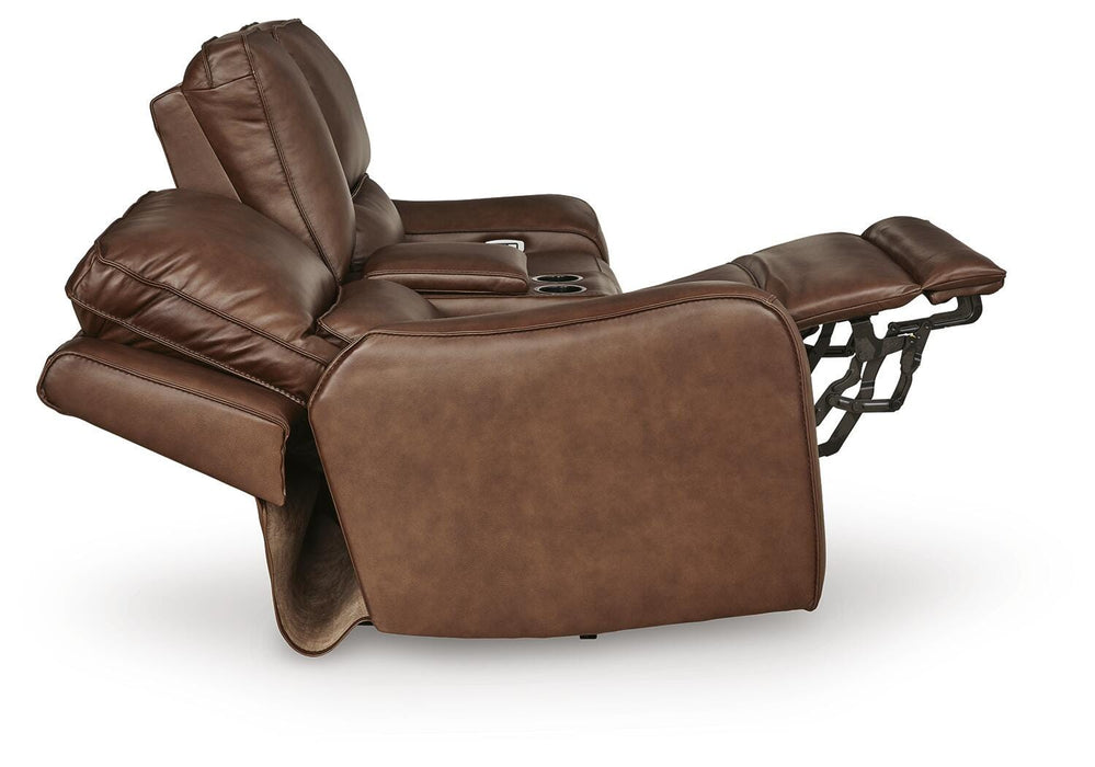 DeepWakes Power Reclining Loveseat with Console - Pierce Furniture Gallery