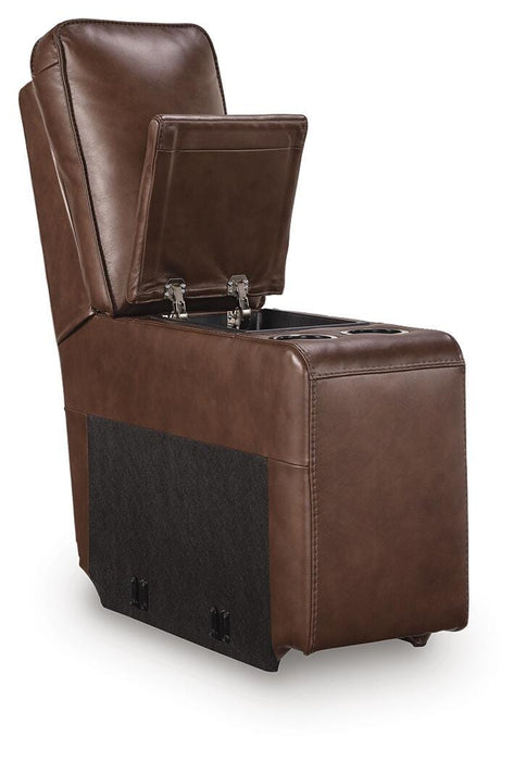 DeepWakes Reclining Sectional with Storage Console - Pierce Furniture Gallery