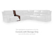 DeepWakes Reclining Sectional with Storage Console - Pierce Furniture Gallery