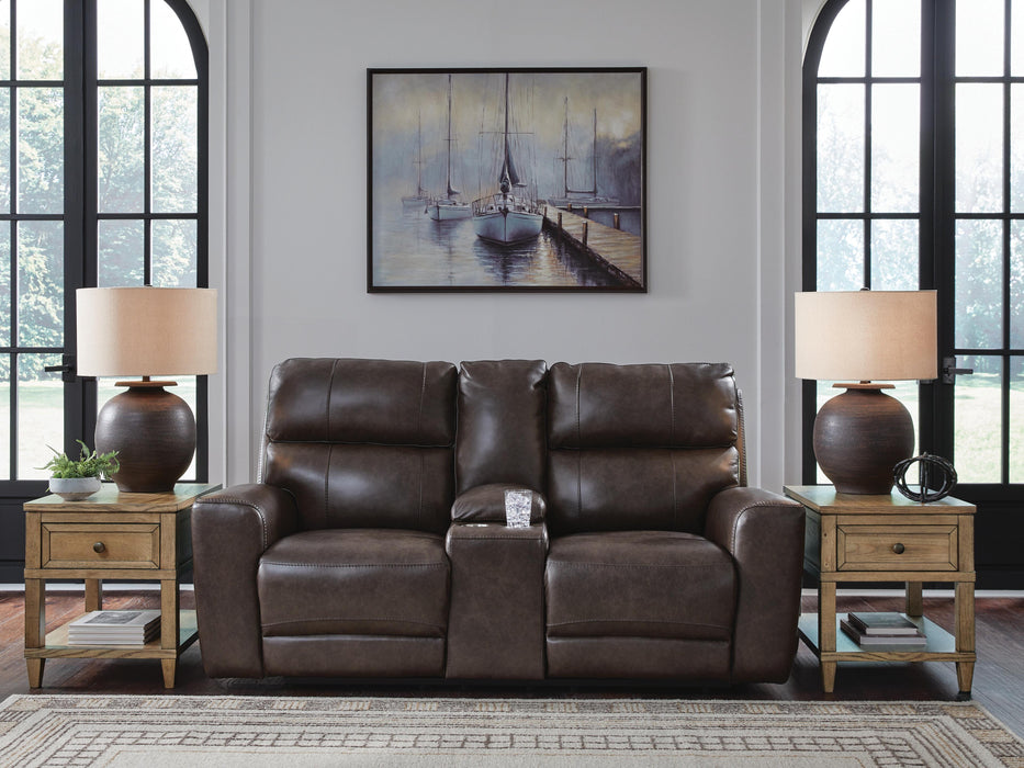 Crossplex Power Reclining Loveseat with Console - Pierce Furniture Gallery