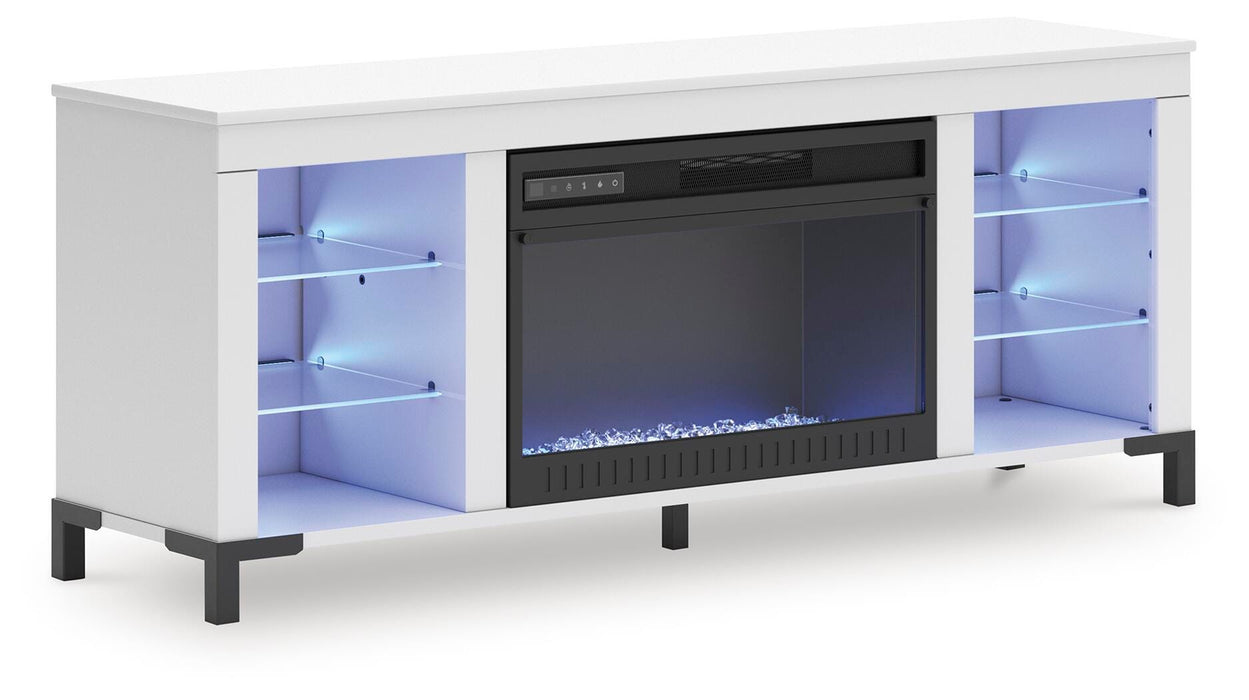 Brollevi 60" TV Stand with Electric Fireplace - Pierce Furniture Gallery