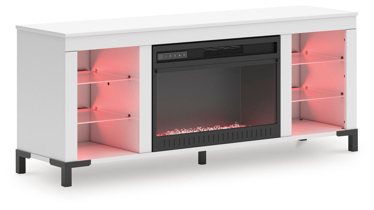 Brollevi 60" TV Stand with Electric Fireplace - Pierce Furniture Gallery