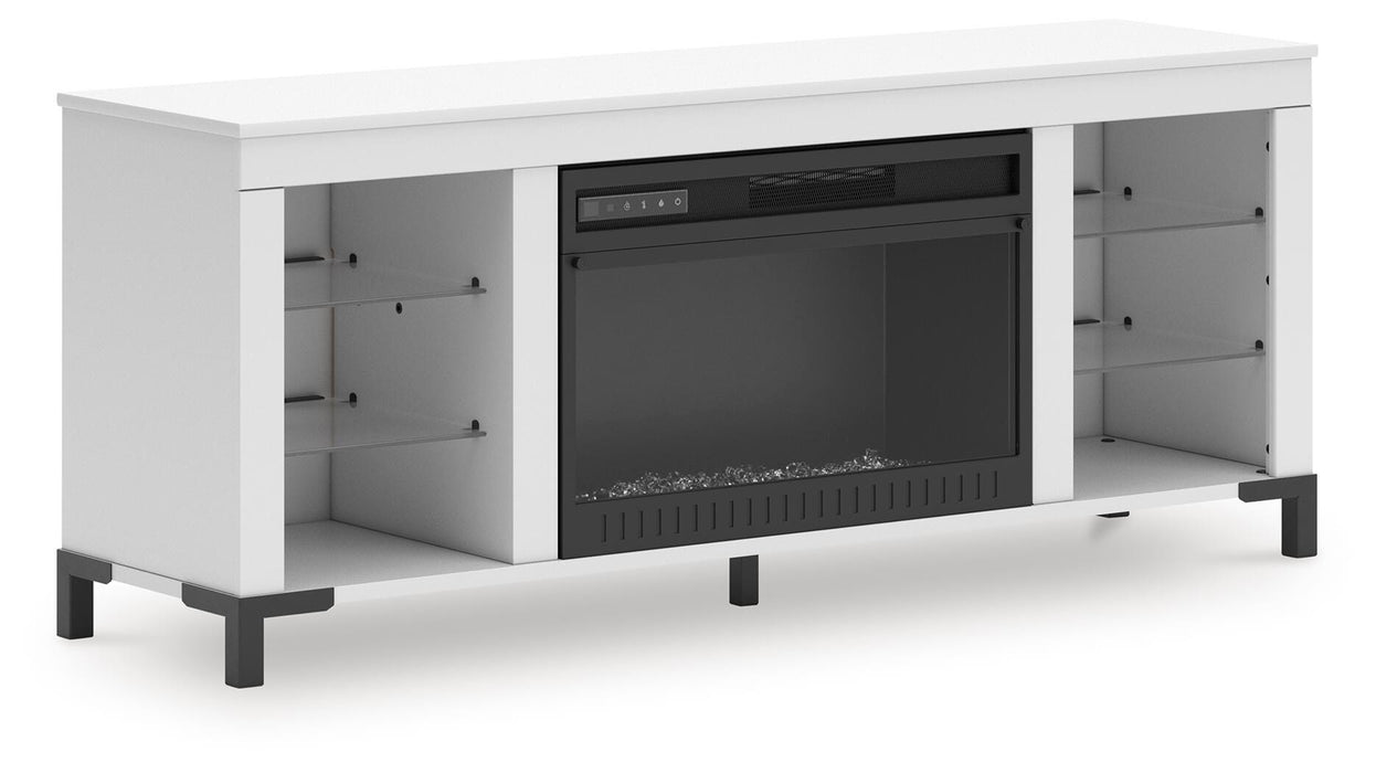 Brollevi 60" TV Stand with Electric Fireplace - Pierce Furniture Gallery