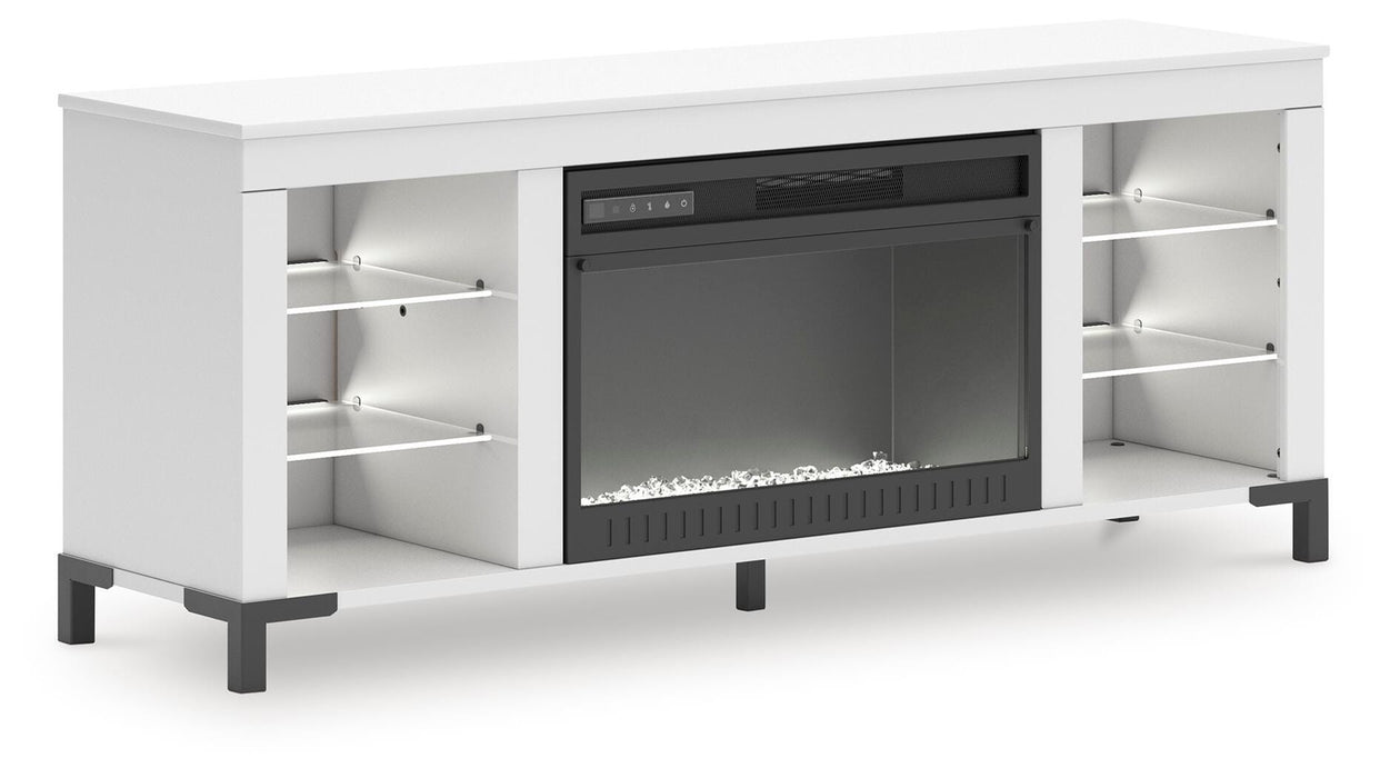 Brollevi 60" TV Stand with Electric Fireplace - Pierce Furniture Gallery
