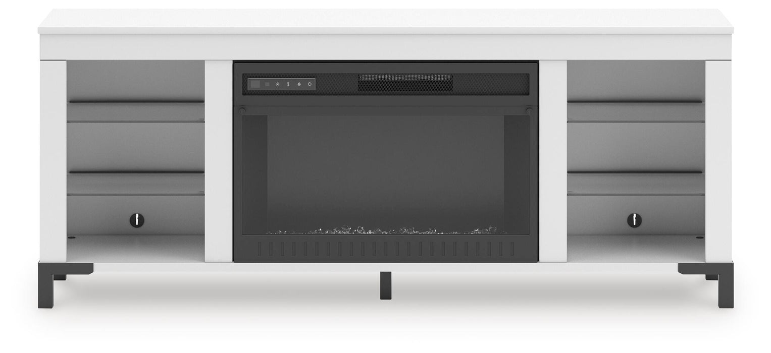 Brollevi 60" TV Stand with Electric Fireplace - Pierce Furniture Gallery